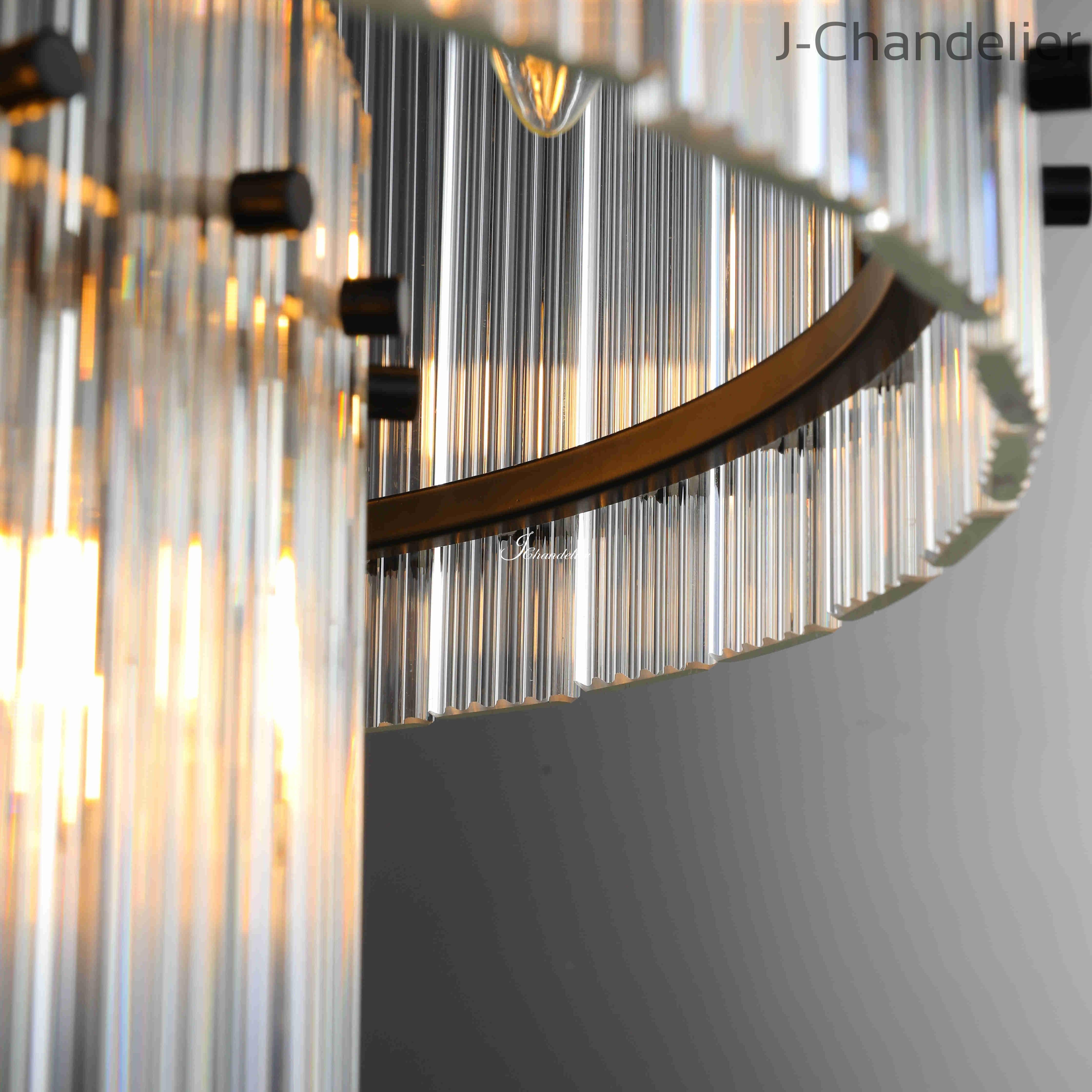 Sun Marcus 2-Tier Glass Round Chandelier 37"