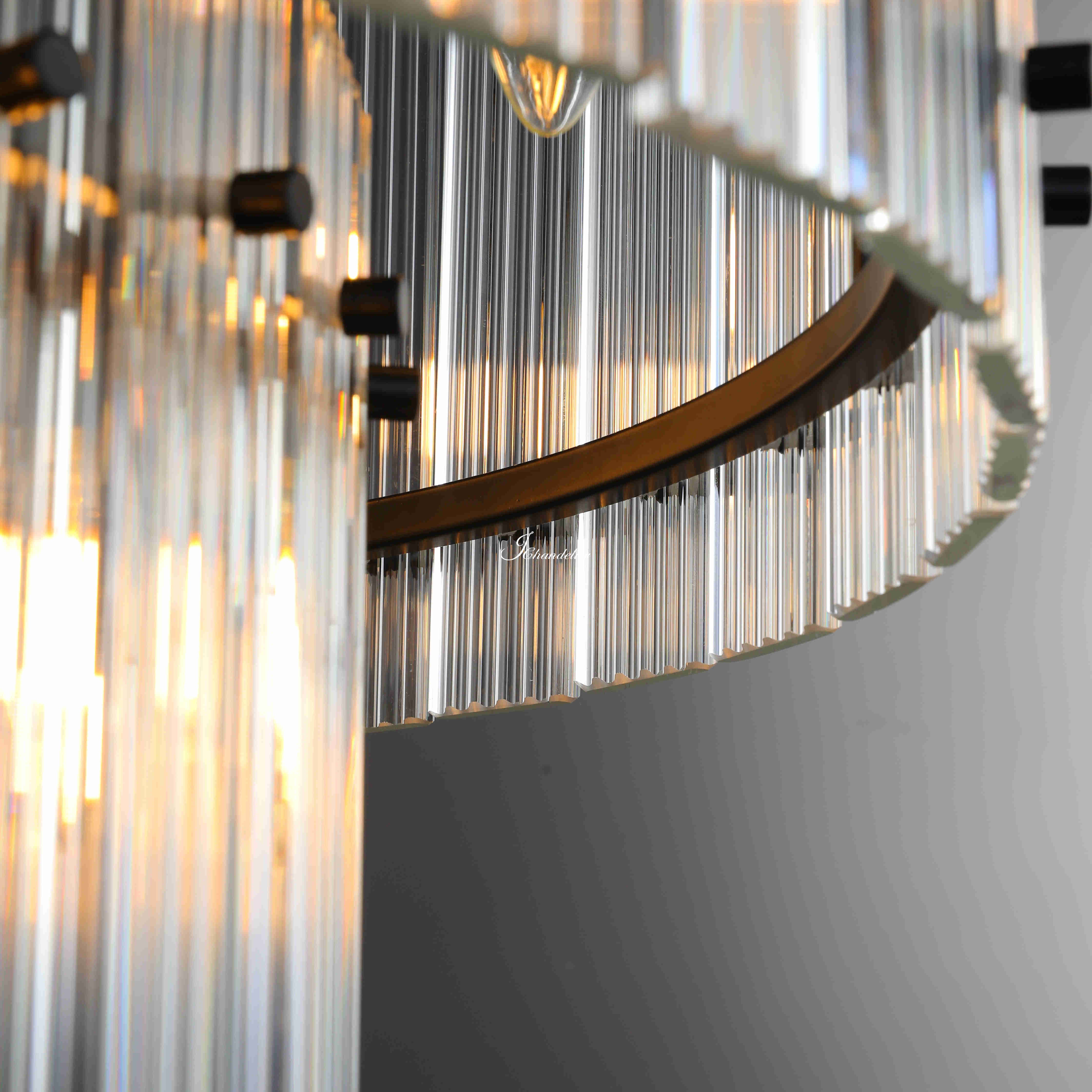 Sun Marcus 2-Tier Glass Round Chandelier 37"