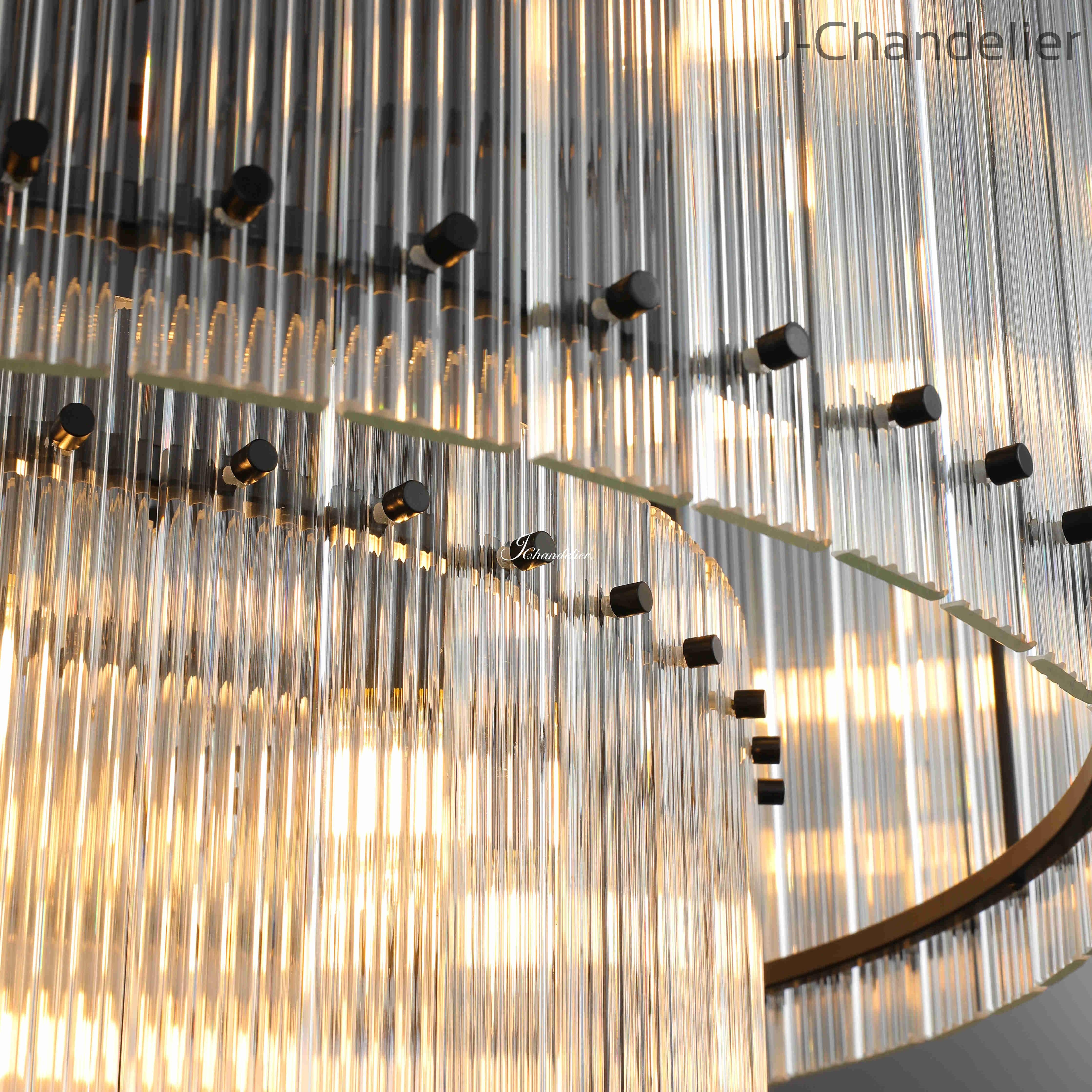 Sun Marcus 2-Tier Glass Round Chandelier 48"