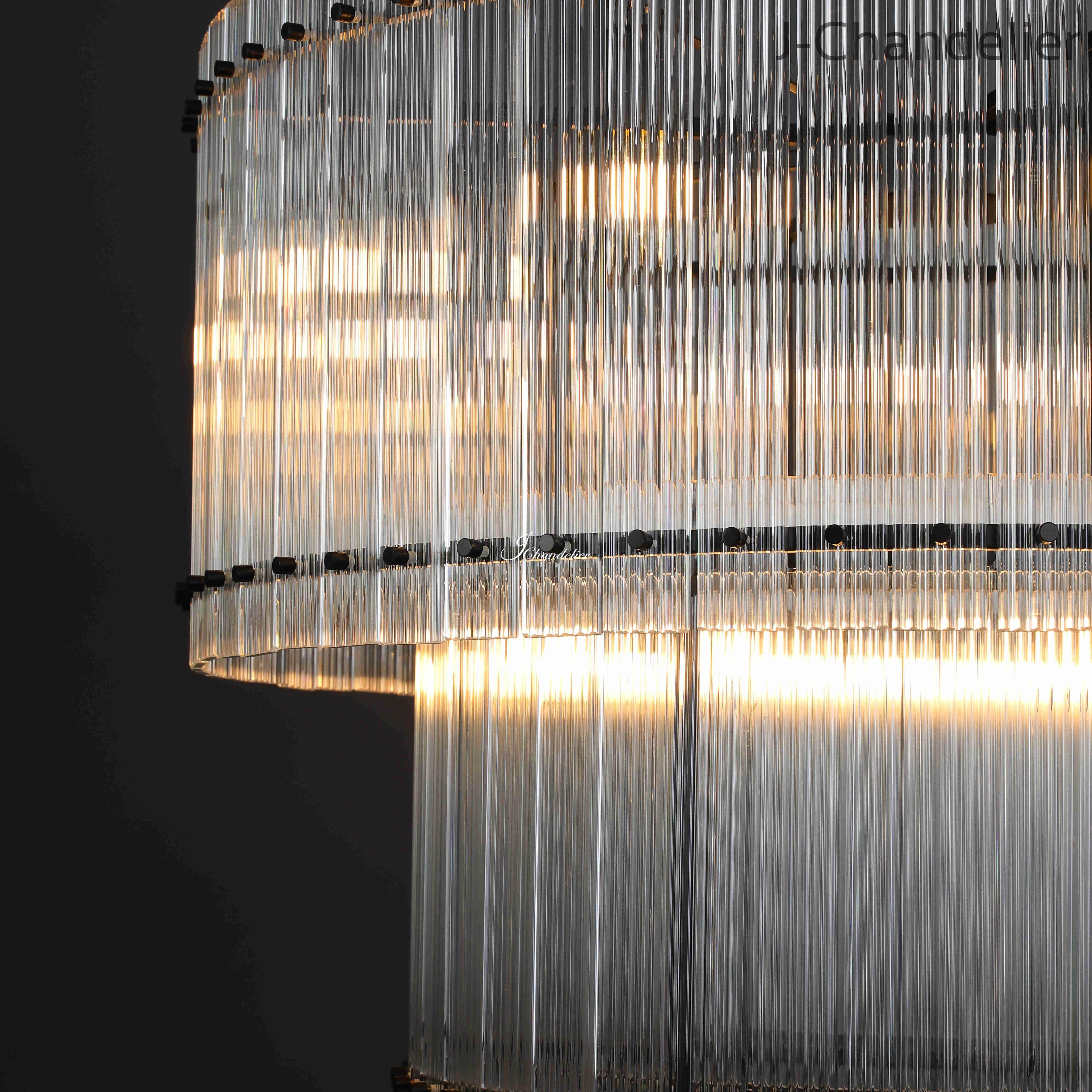 Sun Marcus 2-Tier Glass Round Chandelier 48"