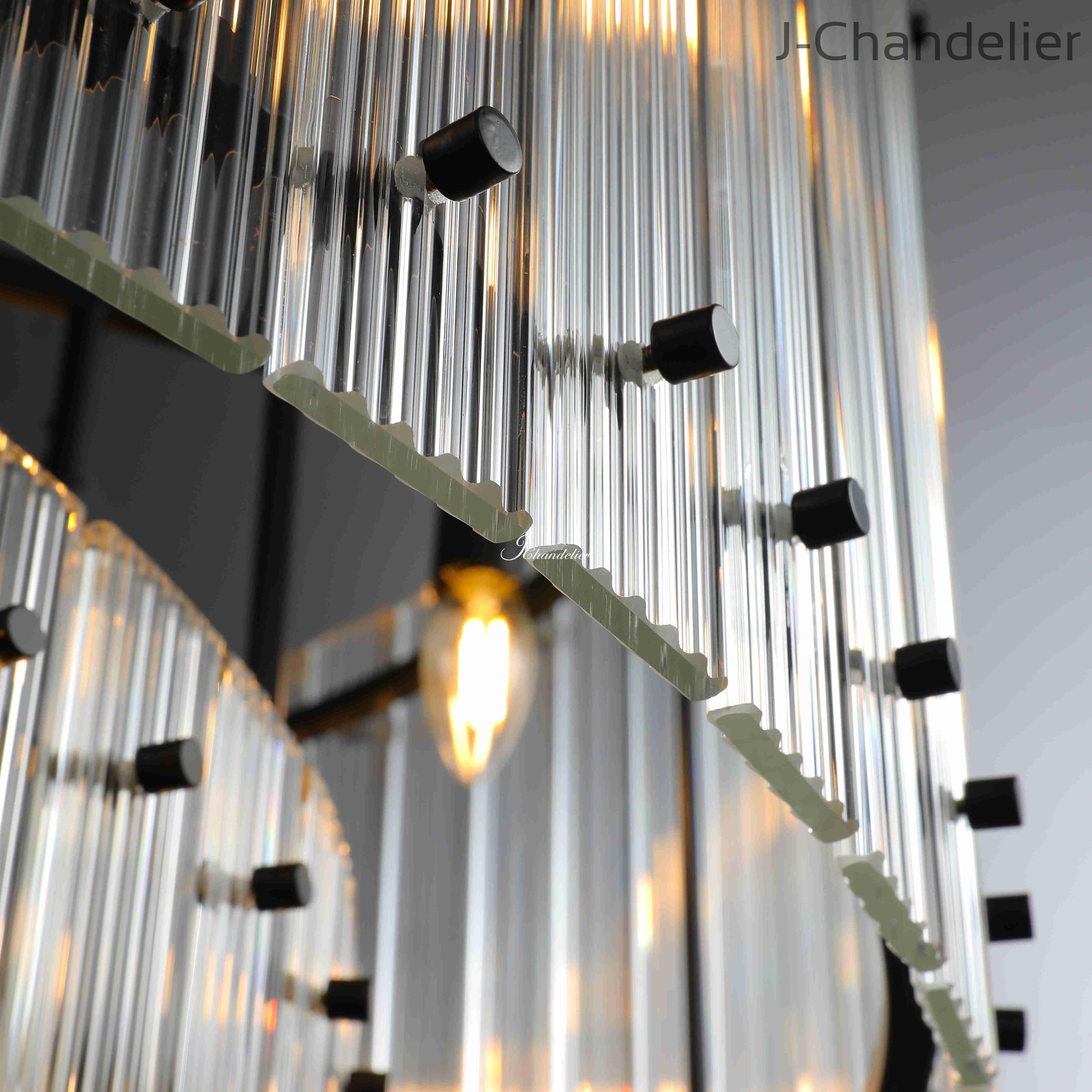 Sun Marcus 2-Tier Glass Round Chandelier 48"