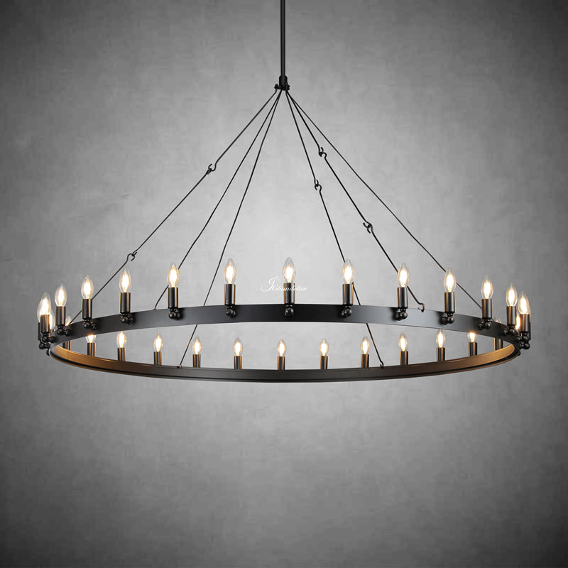 Camina Vintage Candelabra Round Chandelier