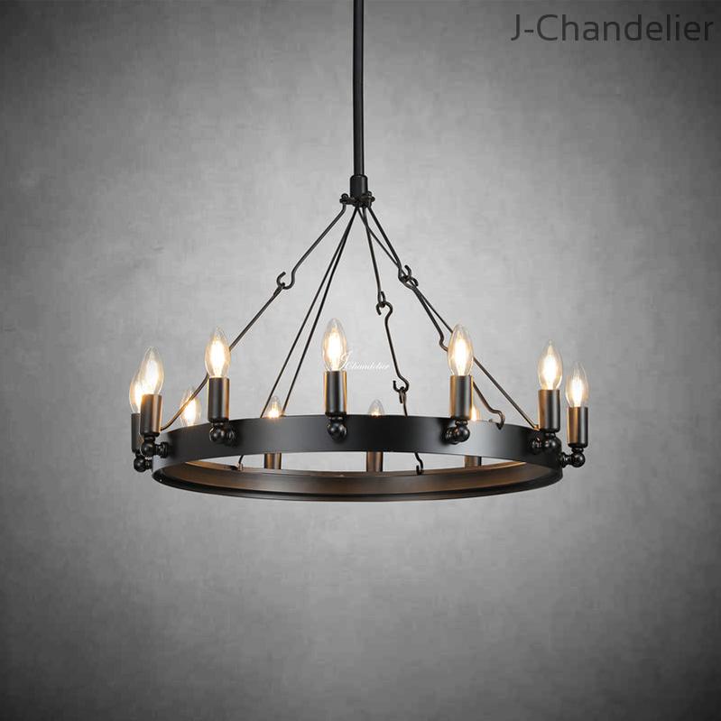 Camina Vintage Candelabra Round Chandelier