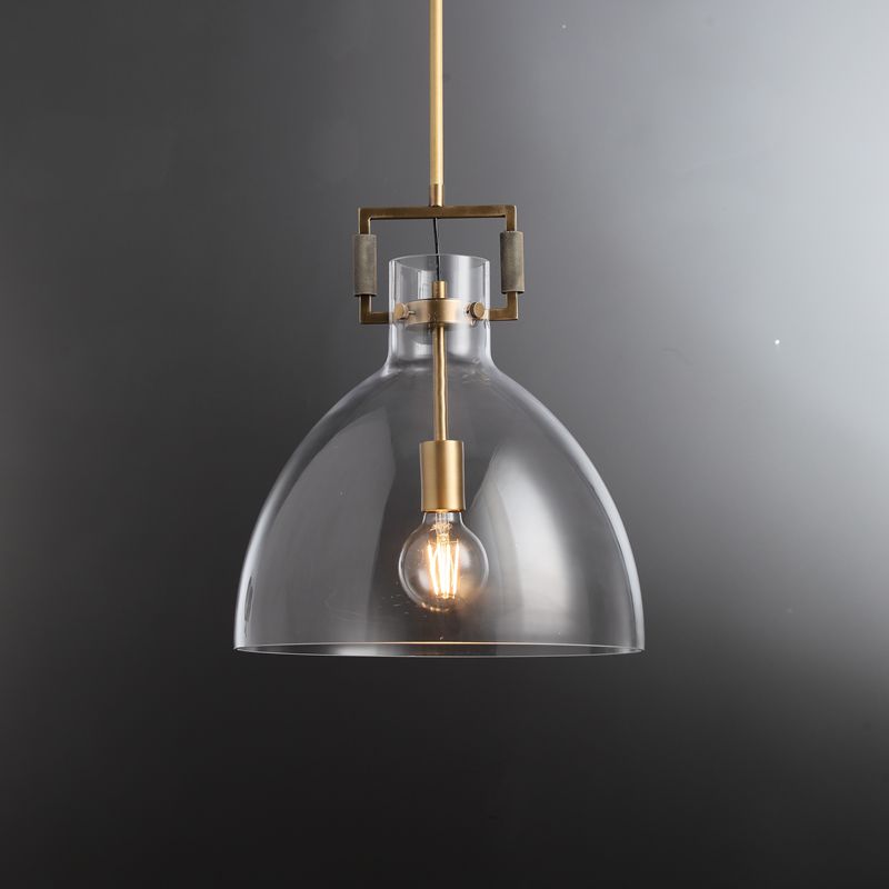 Machine Glass Cloche Pendant 10″ 14″ 18″