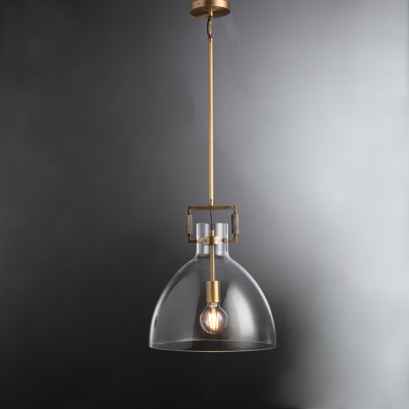 Machine Glass Cloche Pendant 10″ 14″ 18″