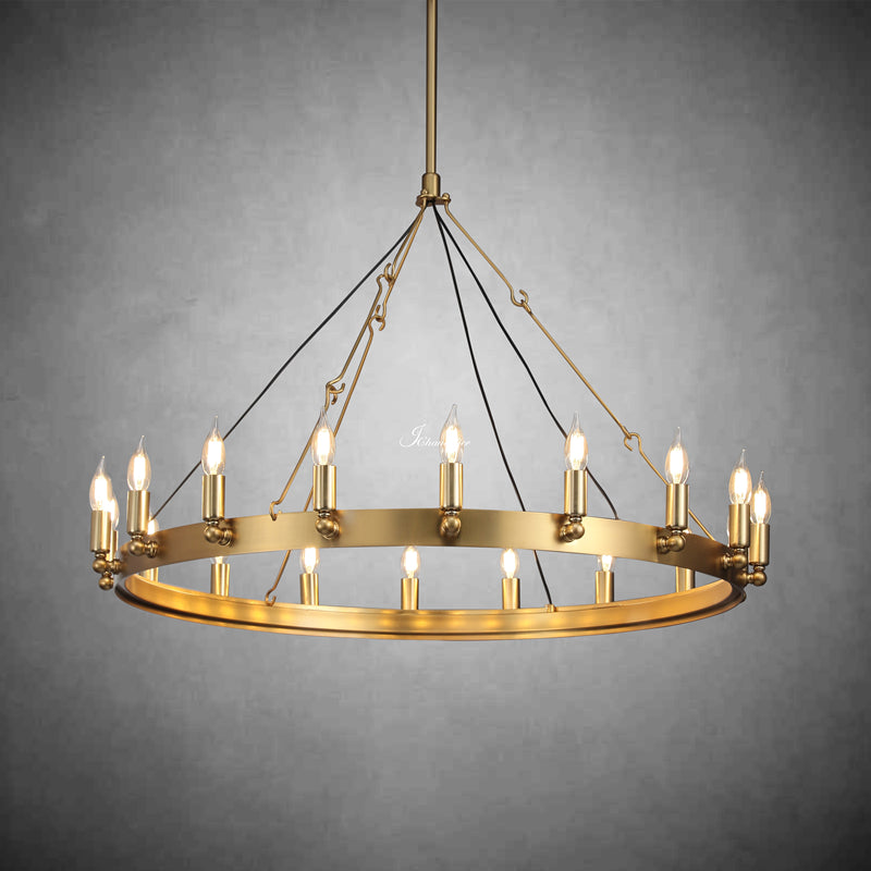 Camina Vintage Candelabra Round Chandelier