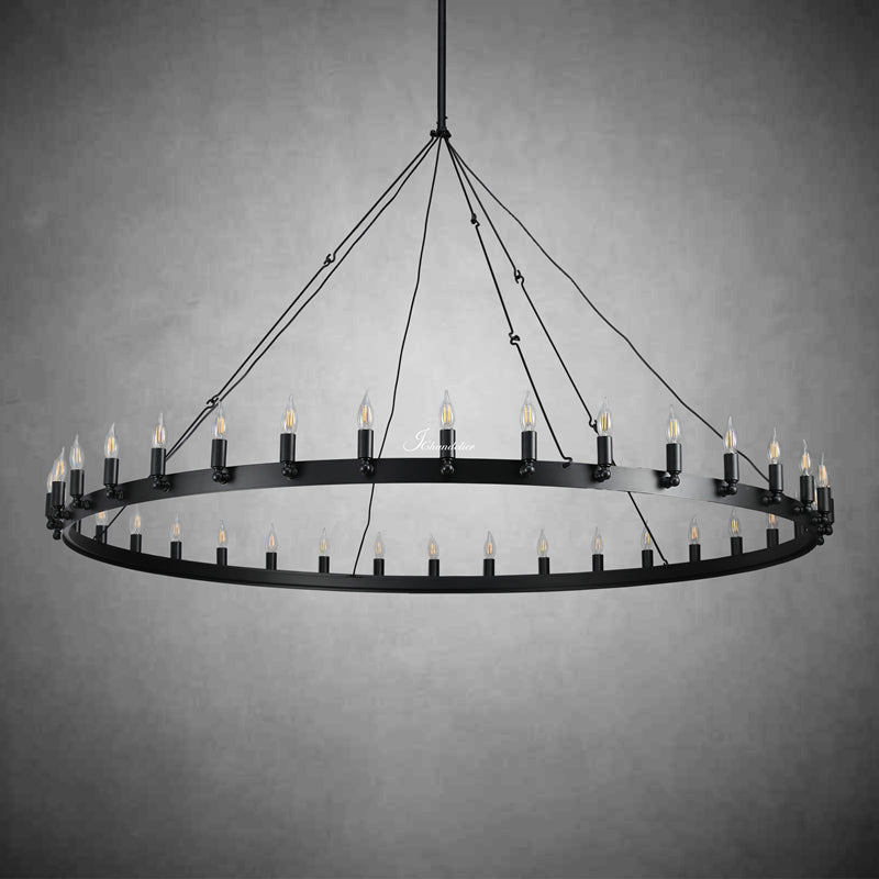 Camina Vintage Candelabra Round Chandelier