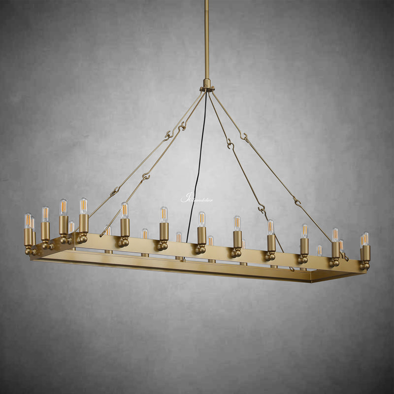 Camina Vintage Filament Rectangular Chandelier