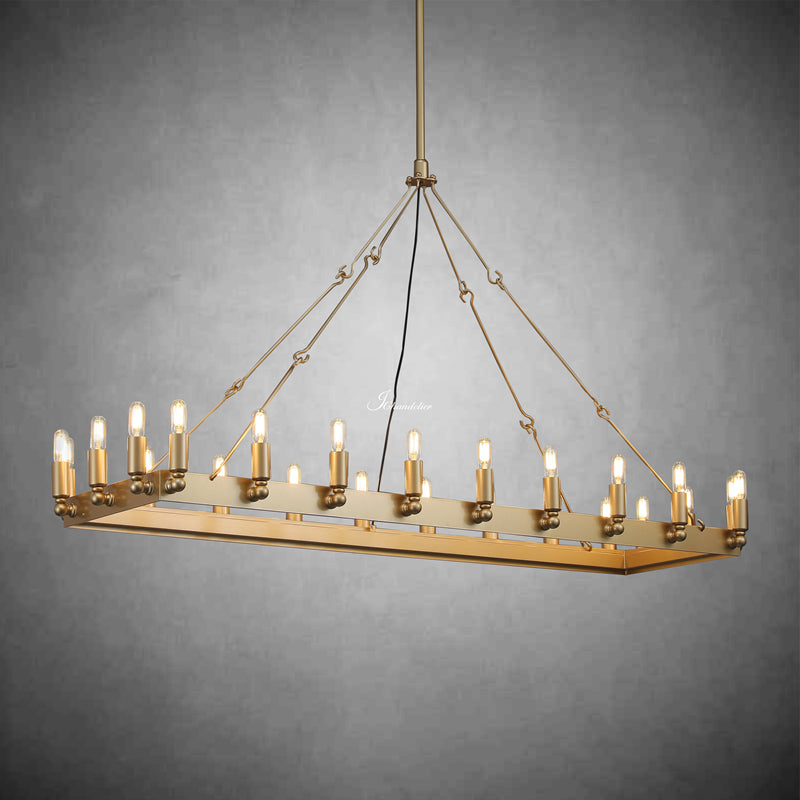 Camina Vintage Filament Rectangular Chandelier