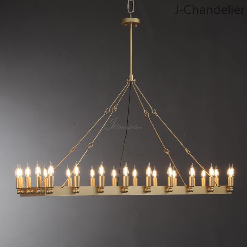 Camina Vintage Candelabra Rectangular Chandelier