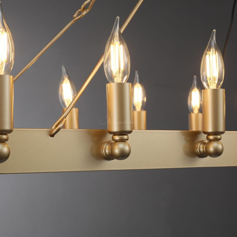 Camina Vintage Candelabra Rectangular Chandelier