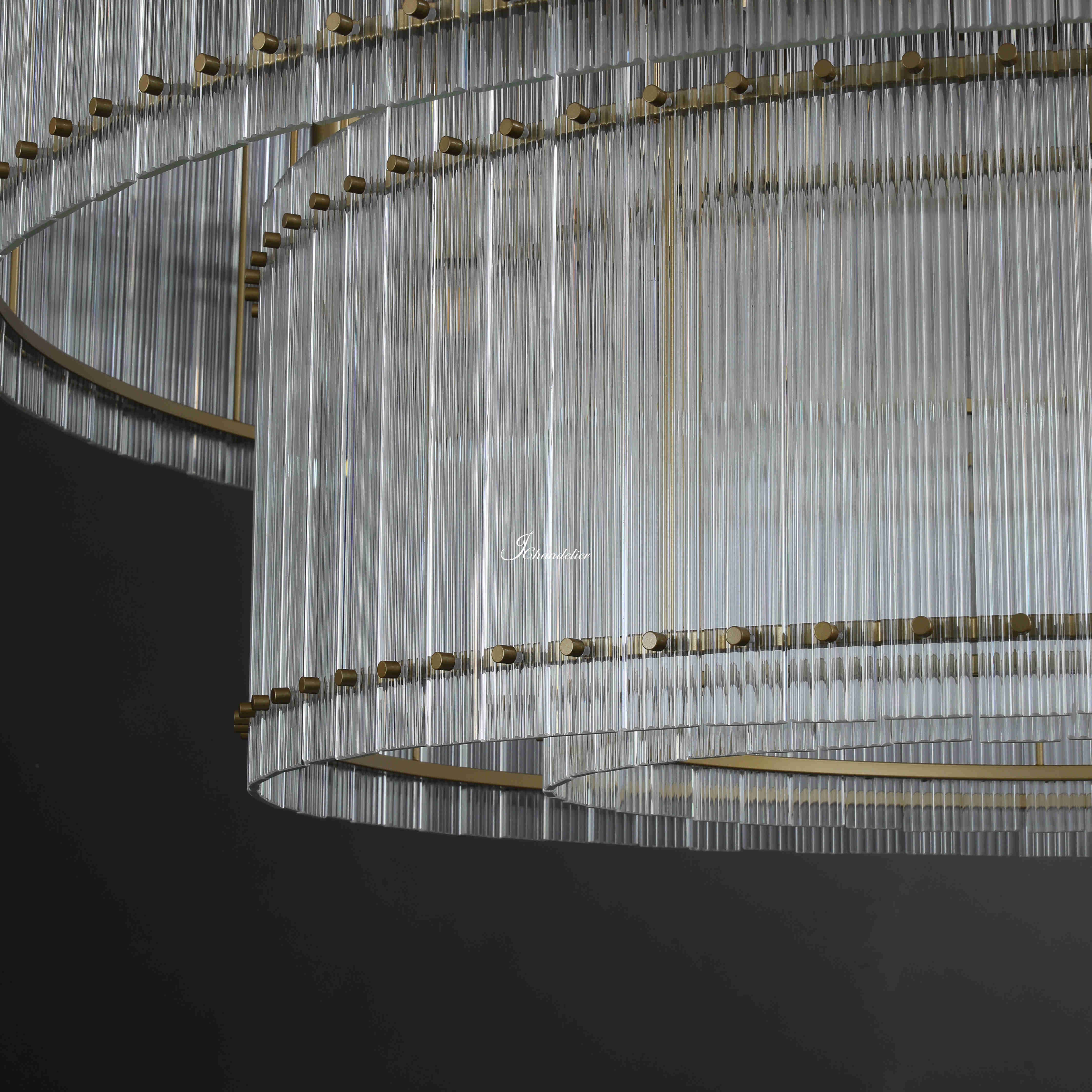 Sun Marcus 2-Tier Glass Round Chandelier 60"