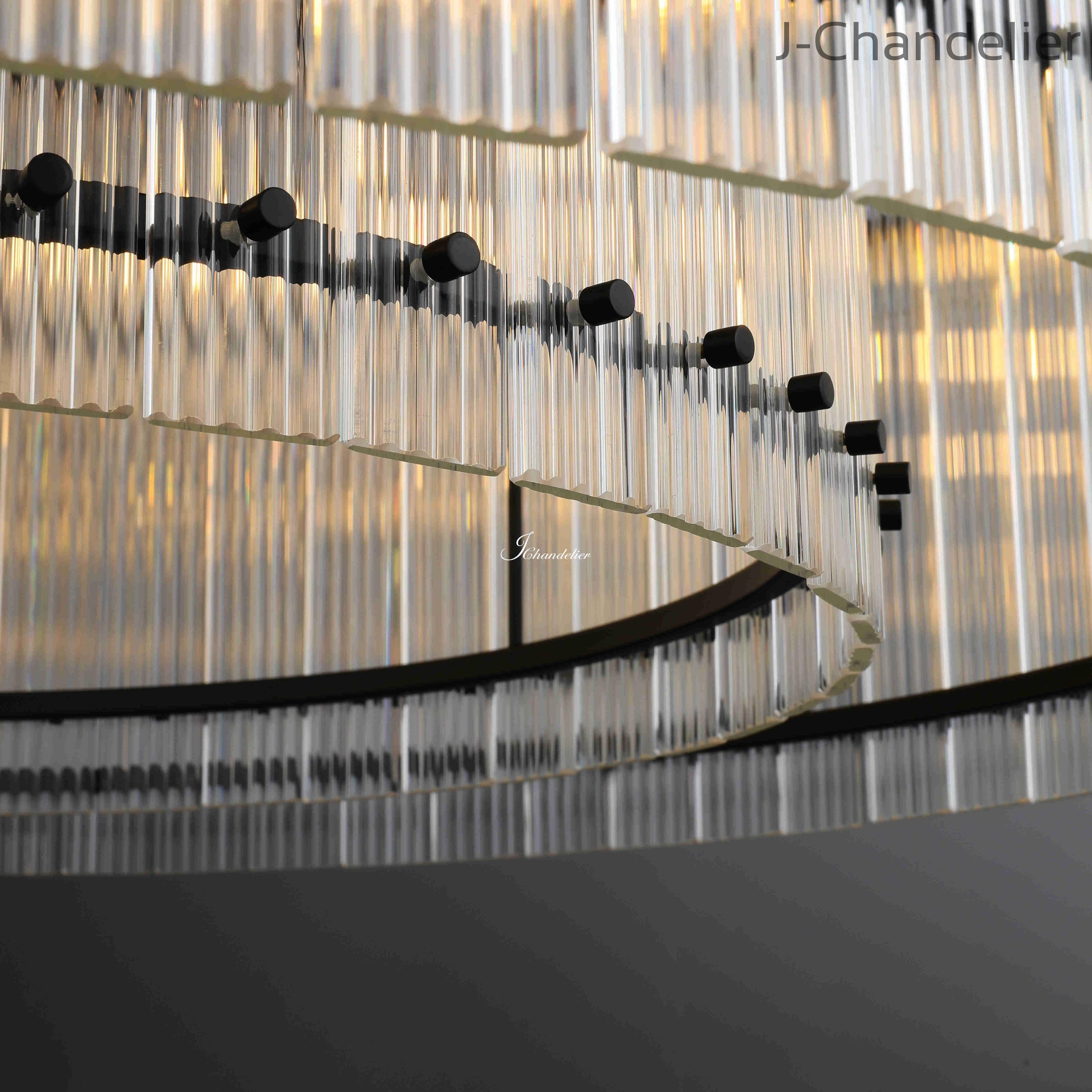 Sun Marcus 2-Tier Glass Round Chandelier 60"