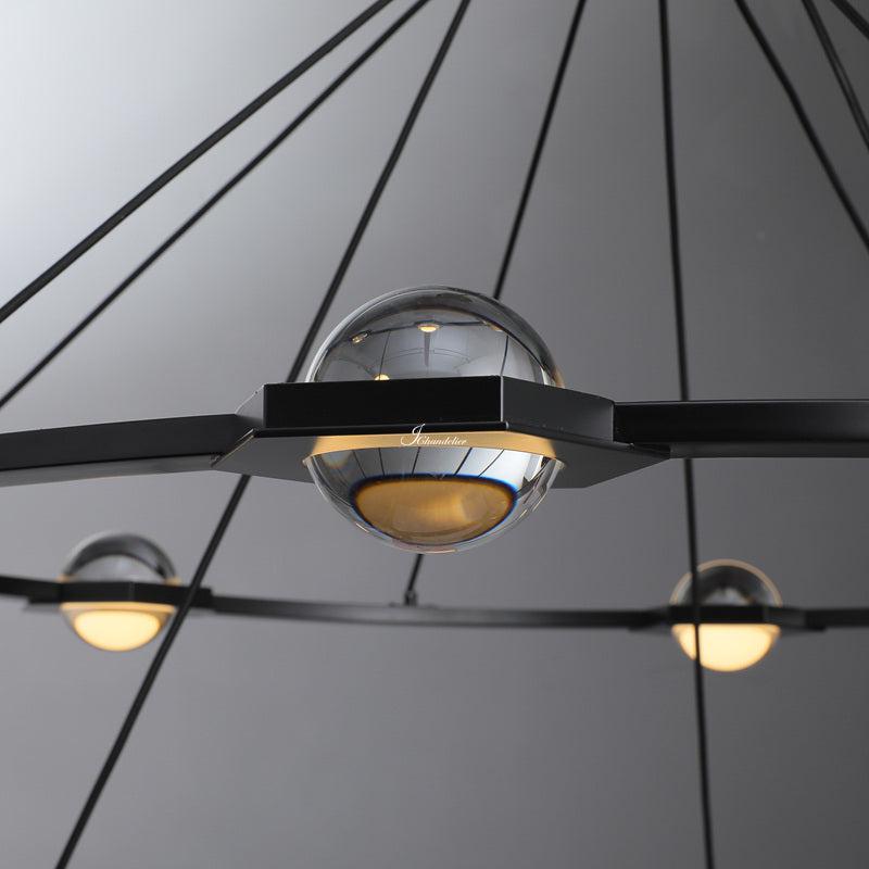 Eldric Two-Tier Round Chandelier 48"