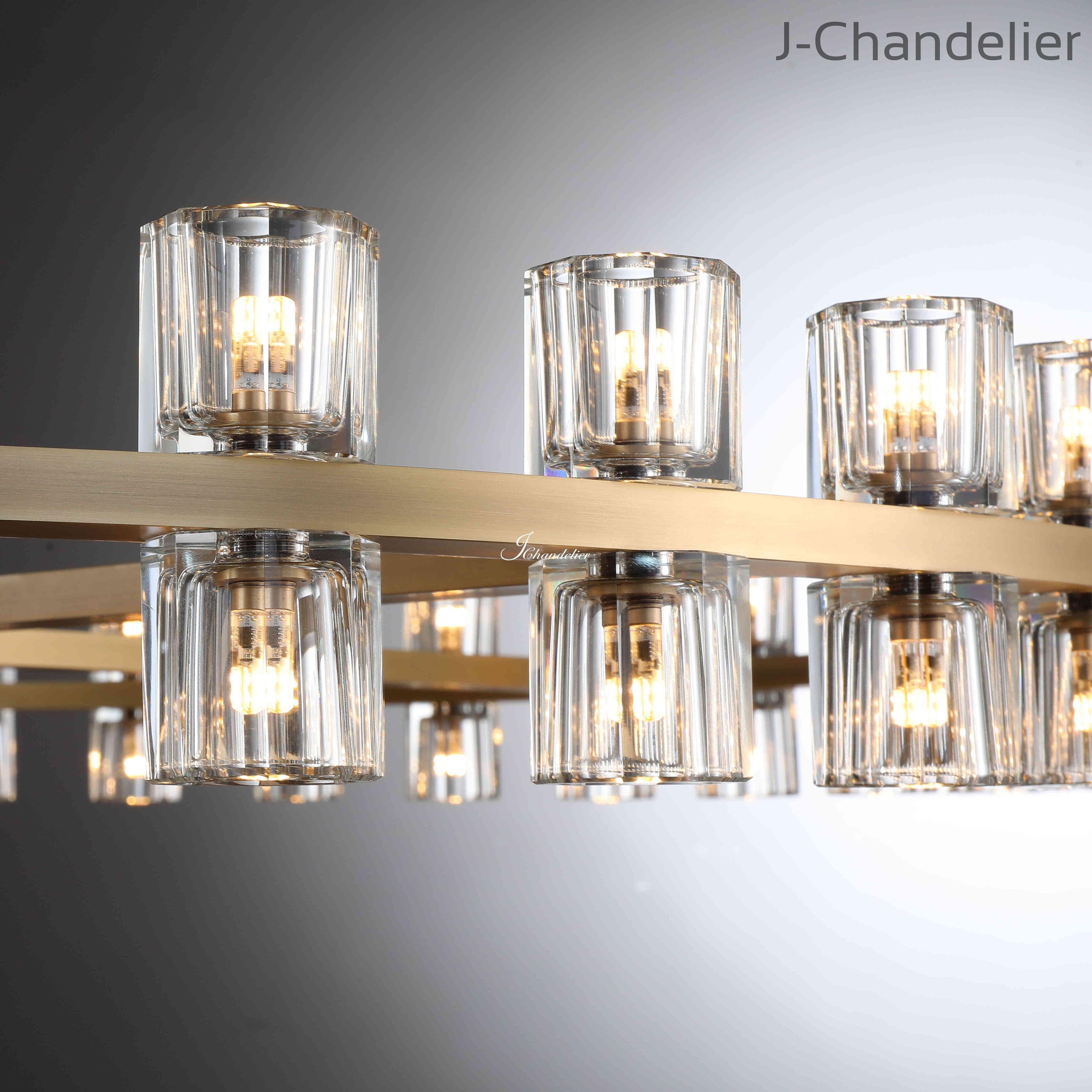 Arcachen Crystal Round 2-Tier Chandelier 60"