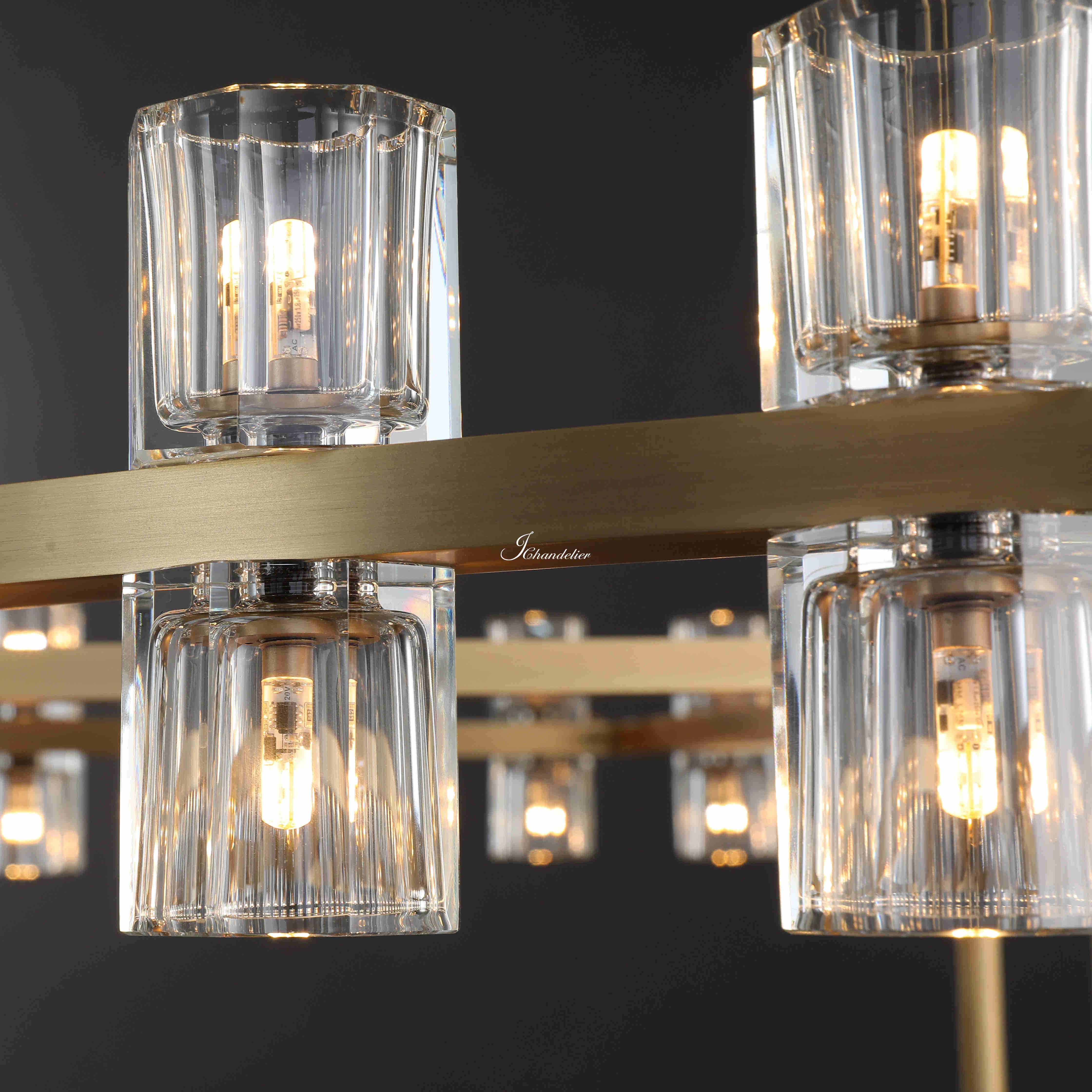 Arcachen Crystal Round 2-Tier Chandelier 60"