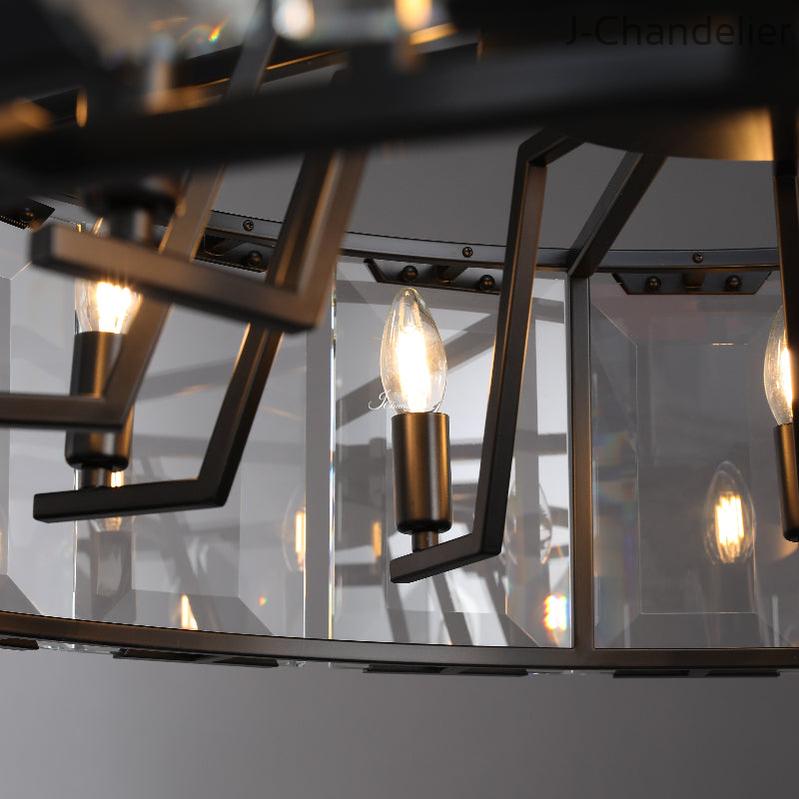 Harlew Crystal Round Chandelier 43"