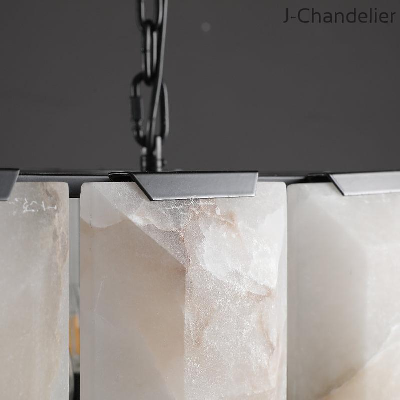 Harlew Calcite Rectangular Chandelier 42"