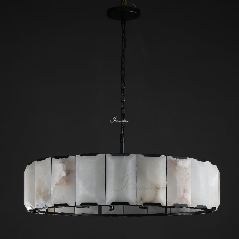 Harlew Calcite Round Chandelier 43"