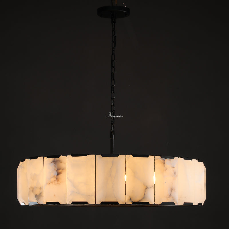 Harlew Calcite Round Chandelier 43"
