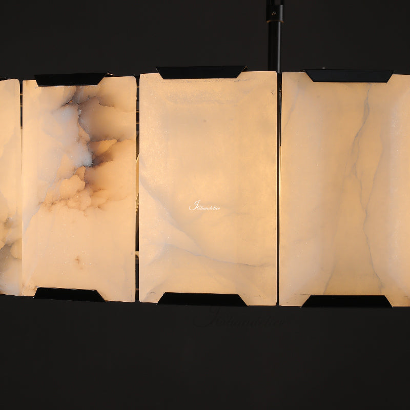 Harlew Calcite Round Chandelier 43"