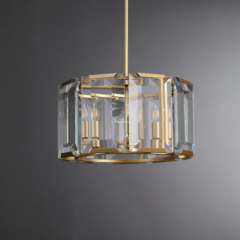 Harlew Crystal Round Chandelier 19"