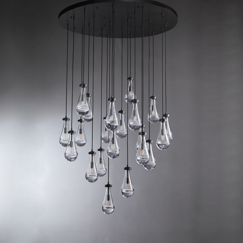 JC Raindrops Round Chandelier