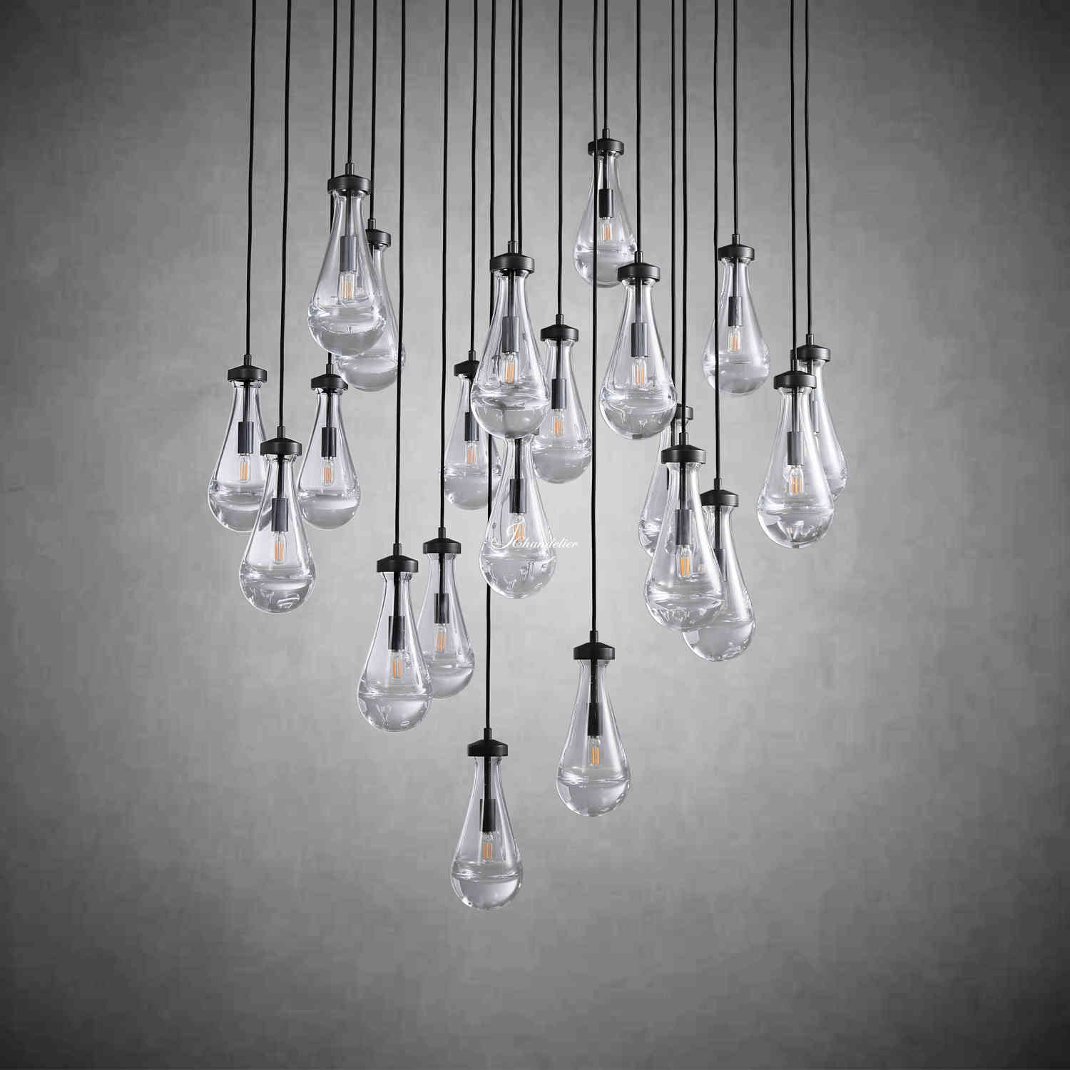 Raindrop Round Chandelier 47"