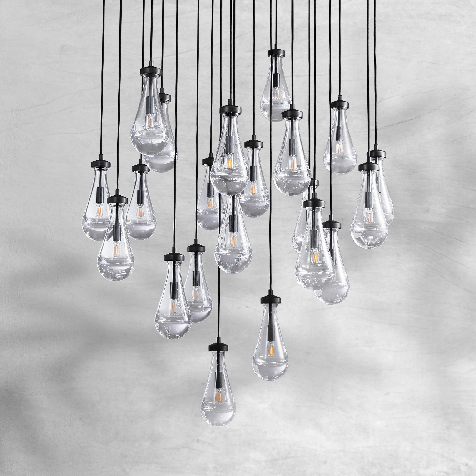 Raindrop Round Chandelier 47"