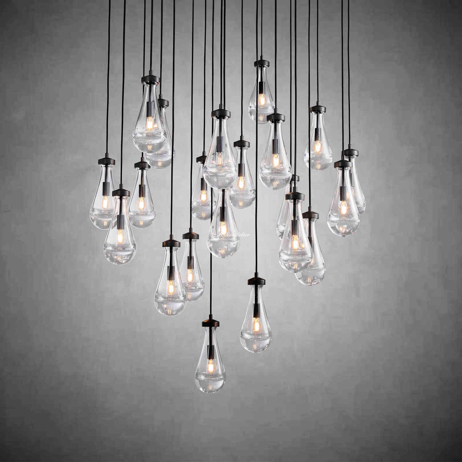 Raindrop Round Chandelier 47"