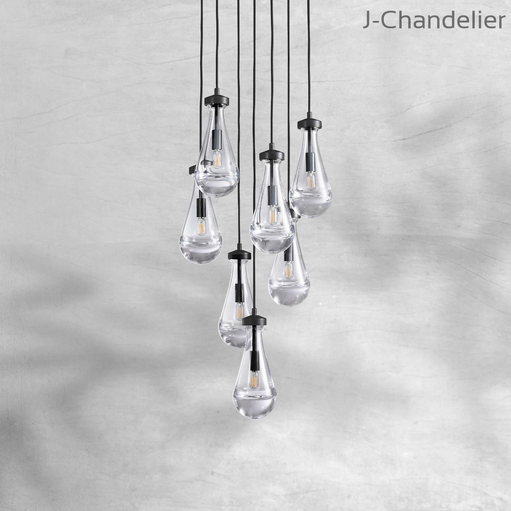 Raindrop Round Chandelier 18"