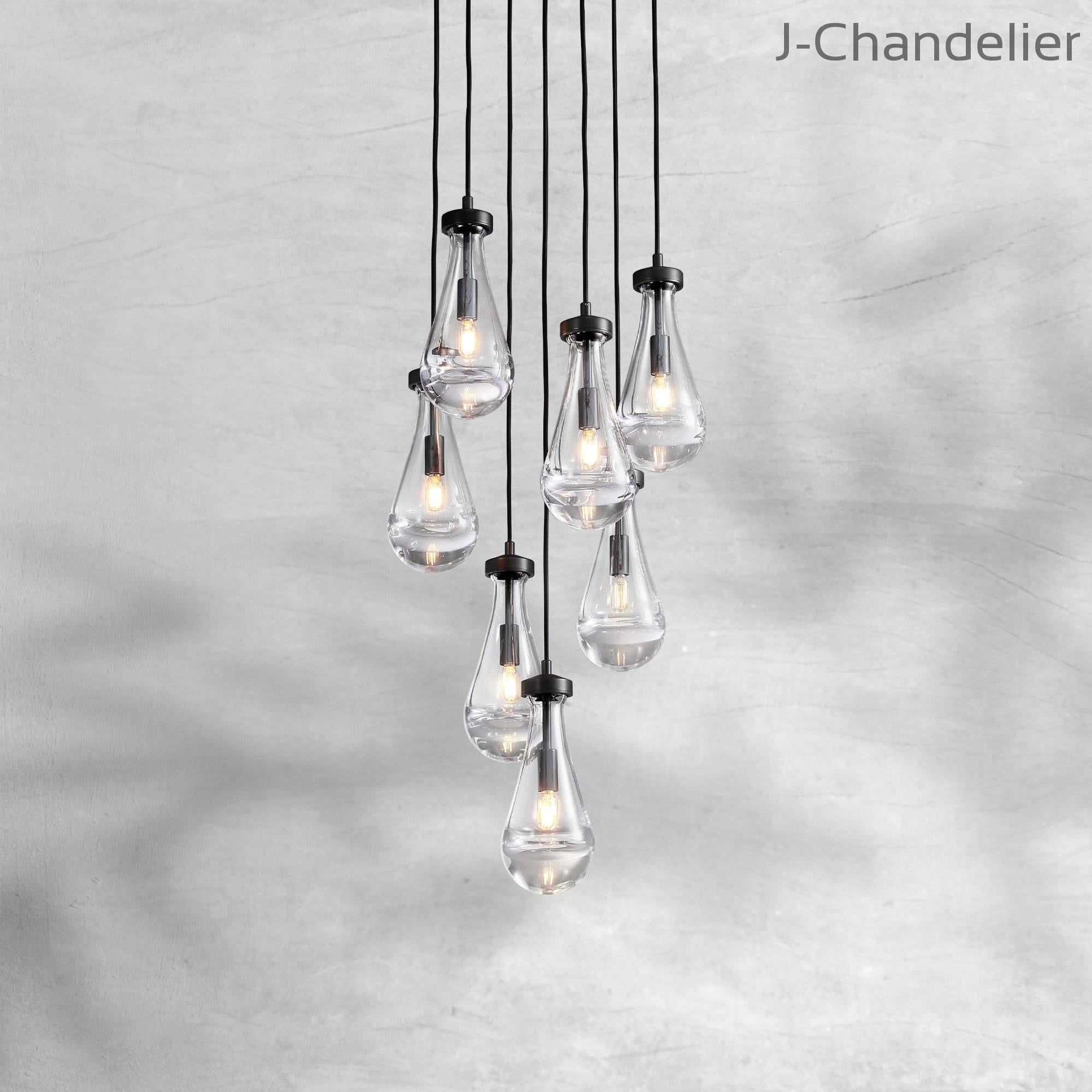 Raindrop Round Chandelier 18"