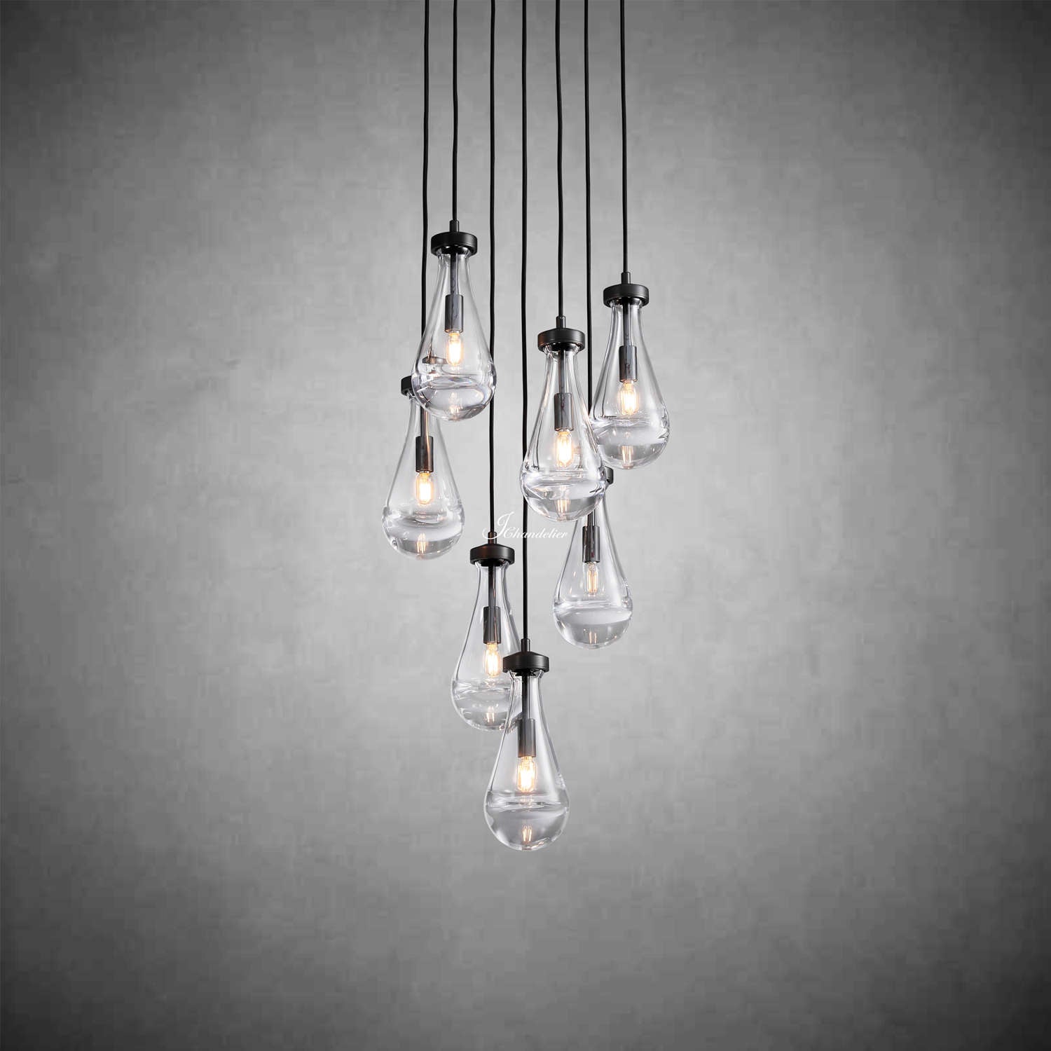 JC Raindrops Round Chandelier