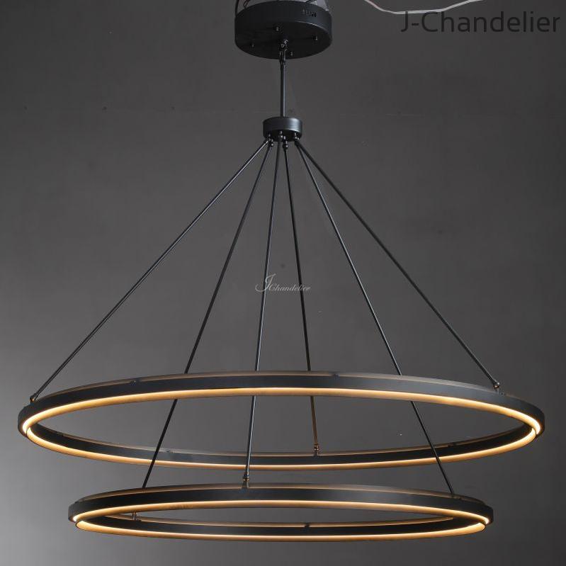 Peral Two-Tier Round Chandelier 60"