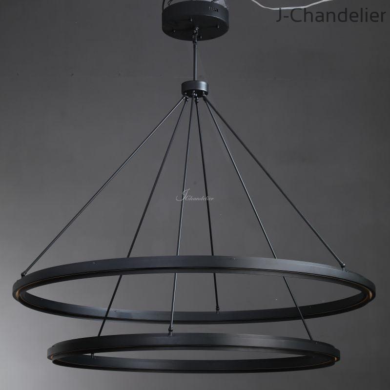 Peral Two-Tier Round Chandelier 60"