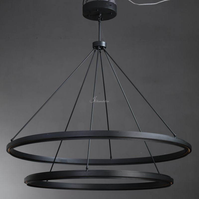 Peral Two-Tier Round Chandelier 60"
