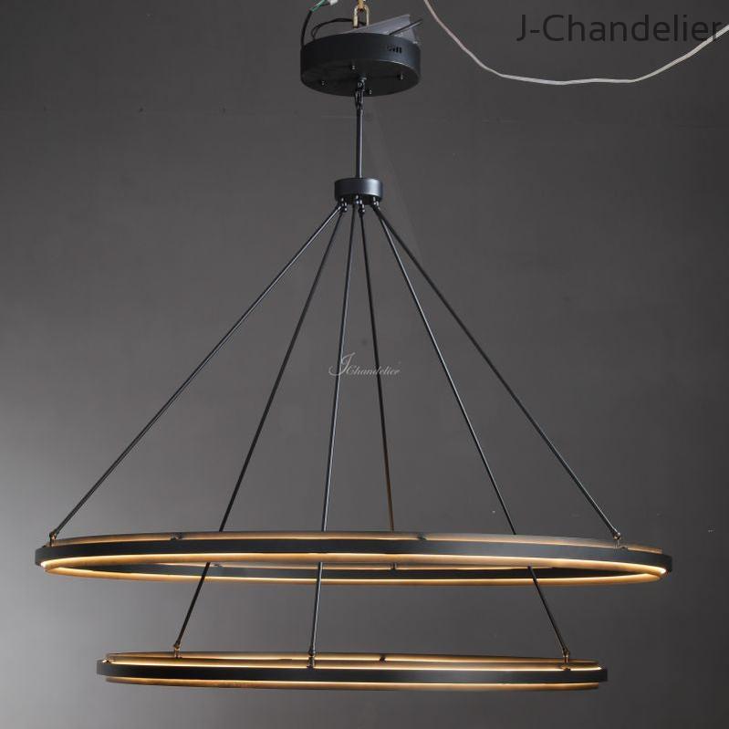 Peral Two-Tier Round Chandelier 60"