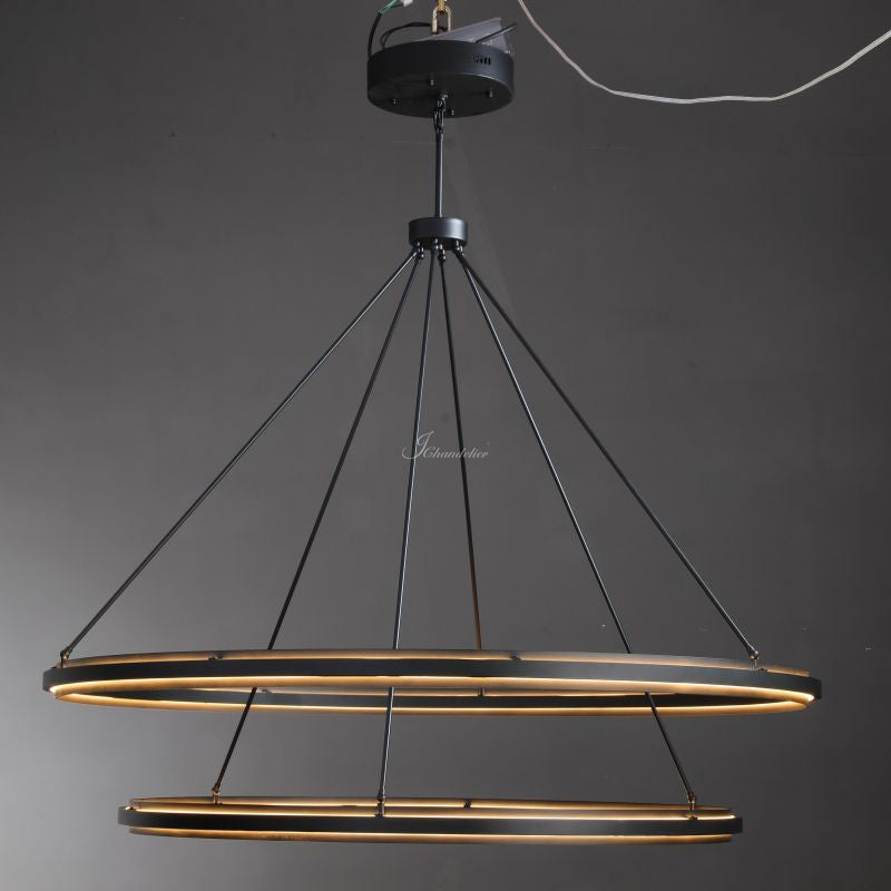 Peral Two-Tier Round Chandelier 60"
