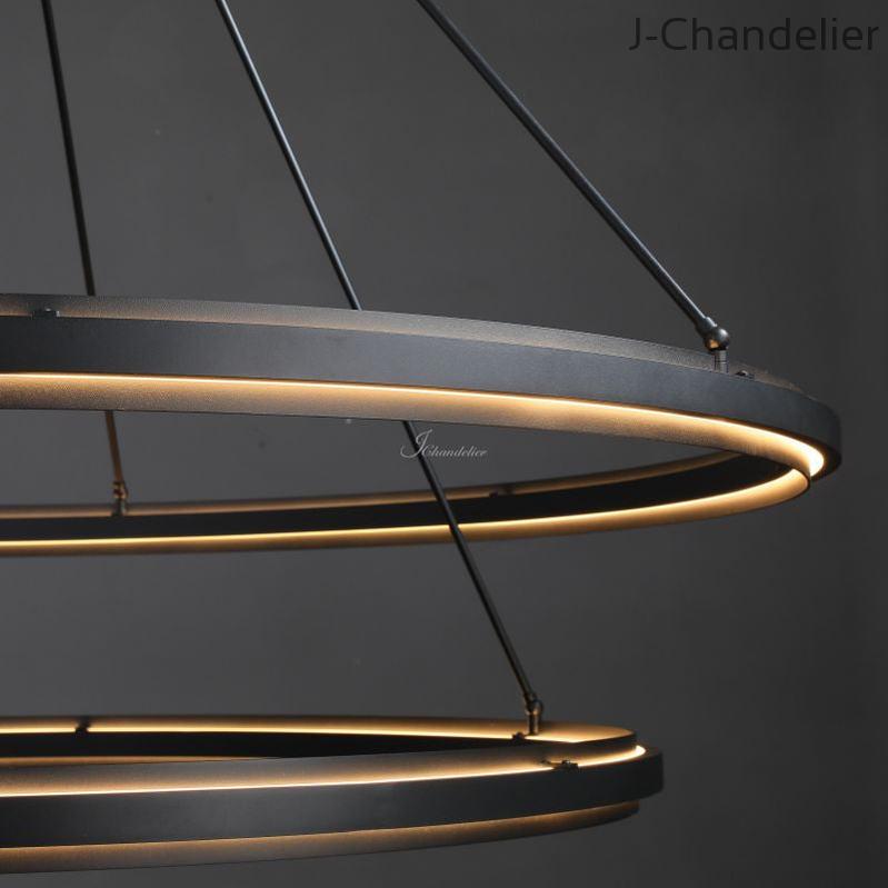 Peral Two-Tier Round Chandelier 60"