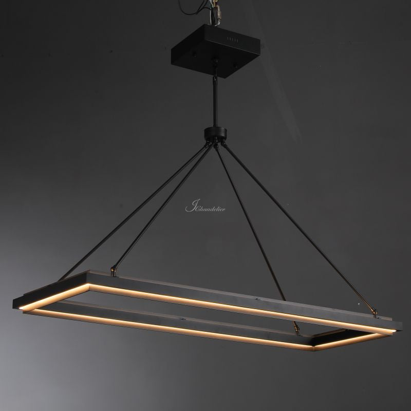 Peral Rectangular Chandelier 48" 62“