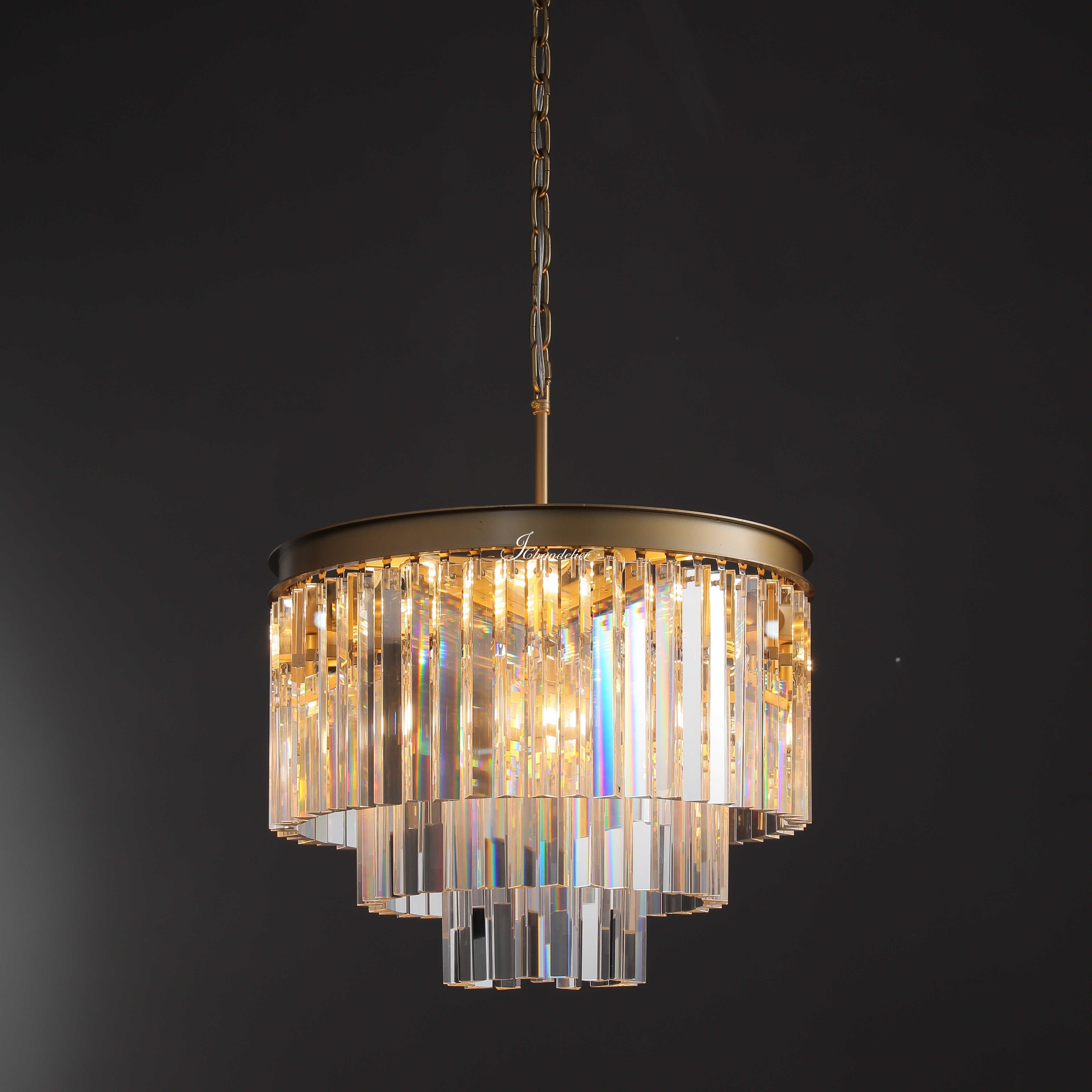 1920s Orion Art Deco Round Chandelier 20"