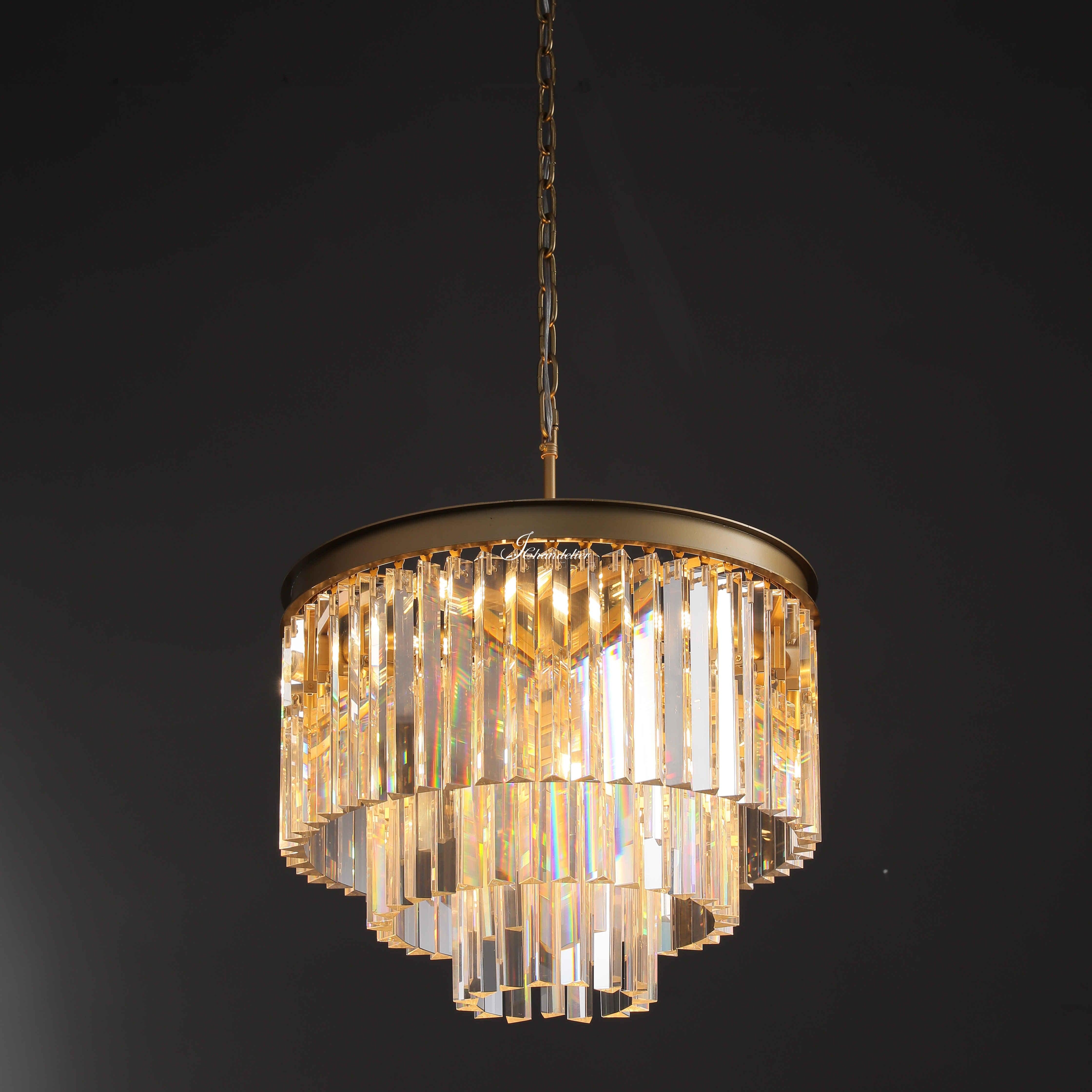 1920s Orion Art Deco Round Chandelier 20"