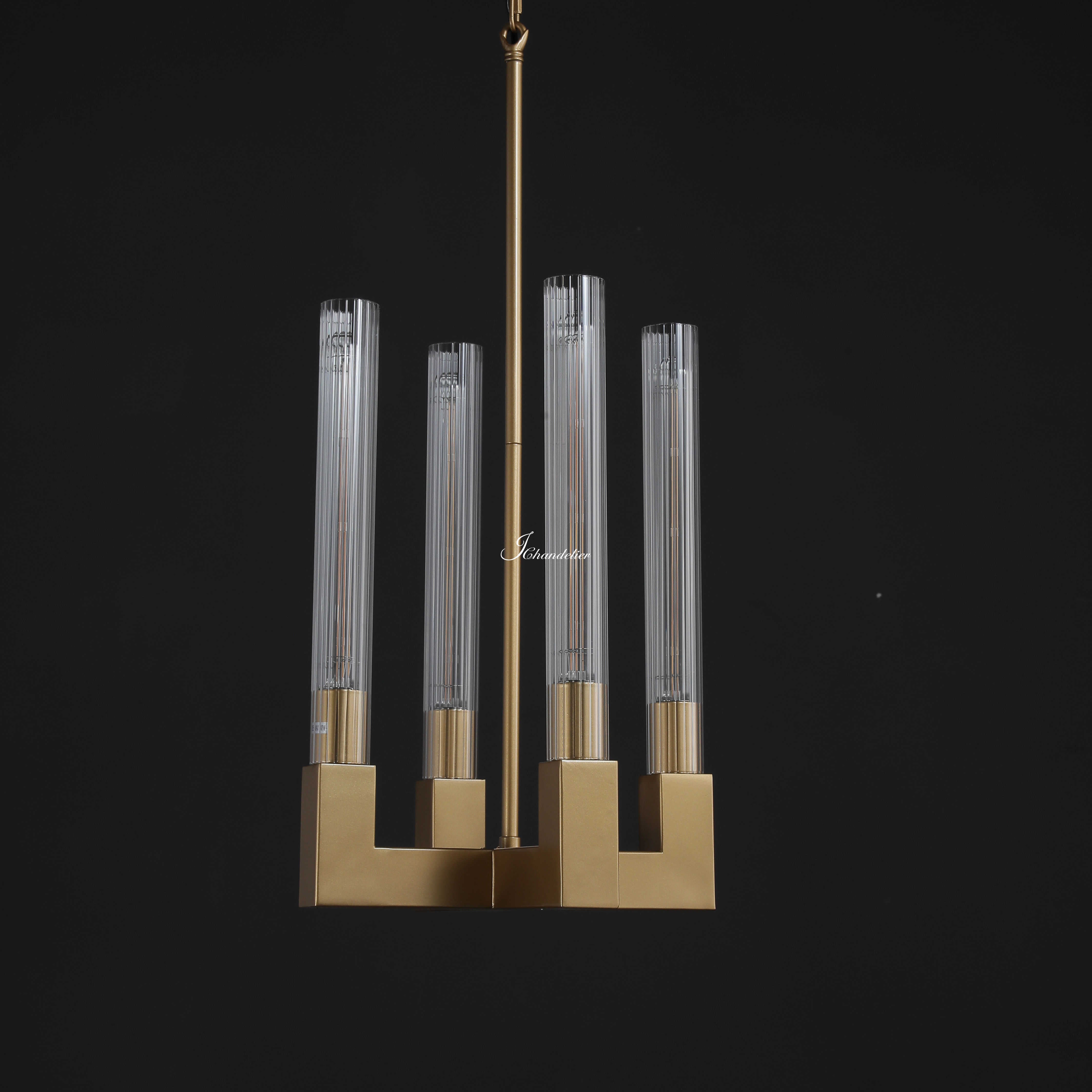 JC Prismatic Candlestick Series Glass Pendant