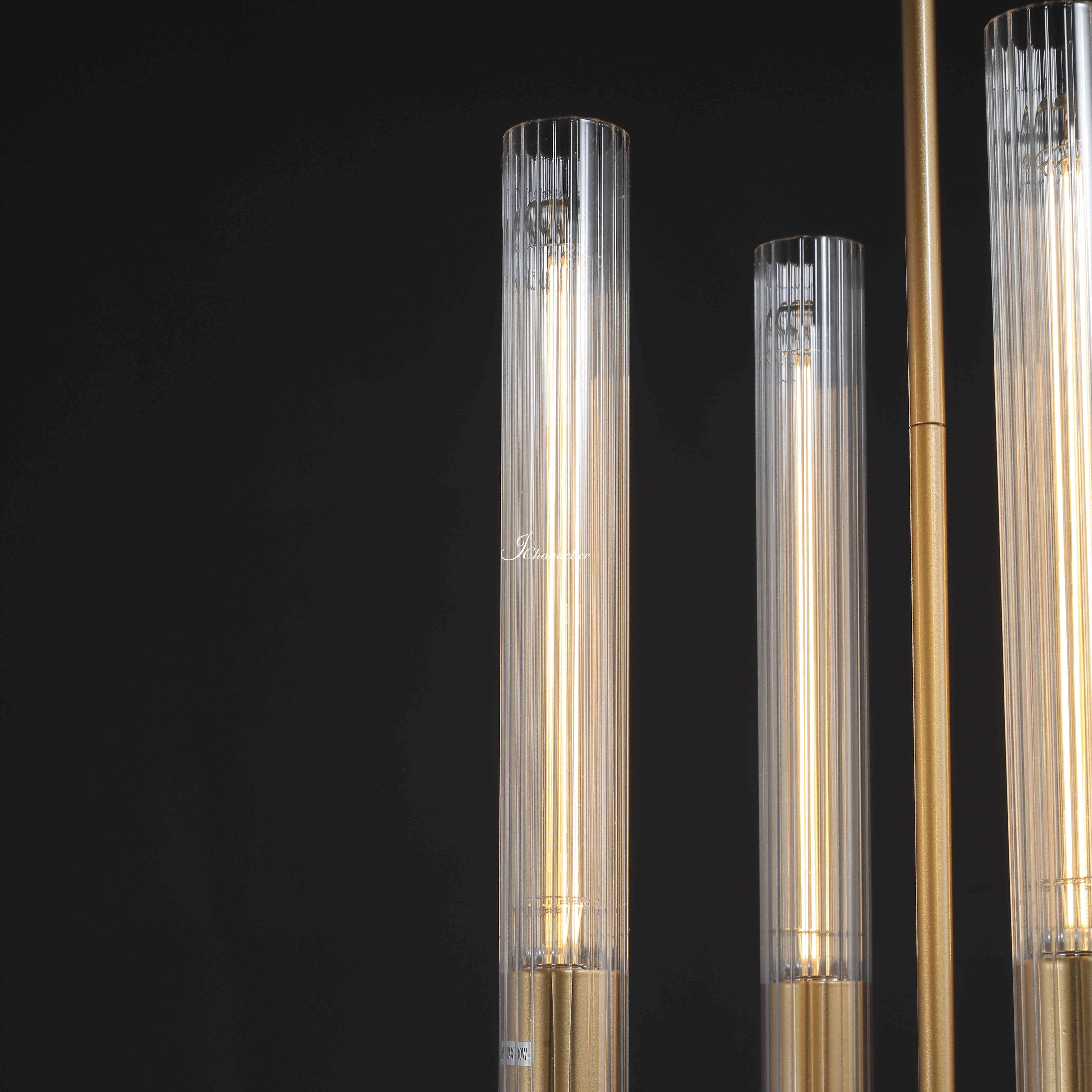 JC Prismatic Candlestick Series Glass Pendant