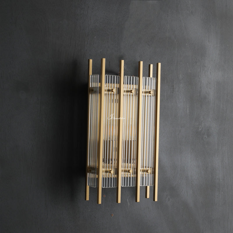 Sun Marcus Glass Rectangle Sconce 17"