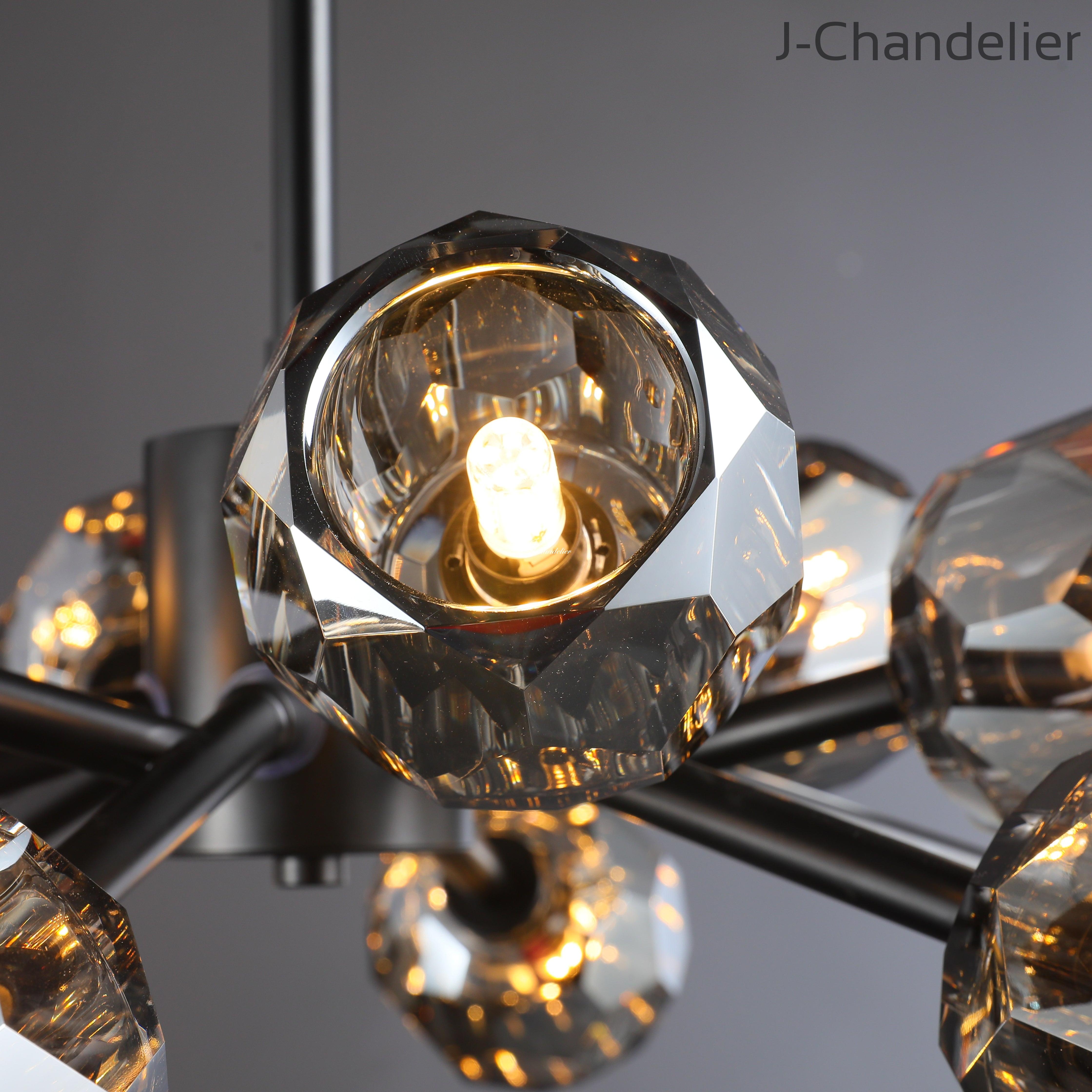 Bille De Crystal Round Chandelier 36"