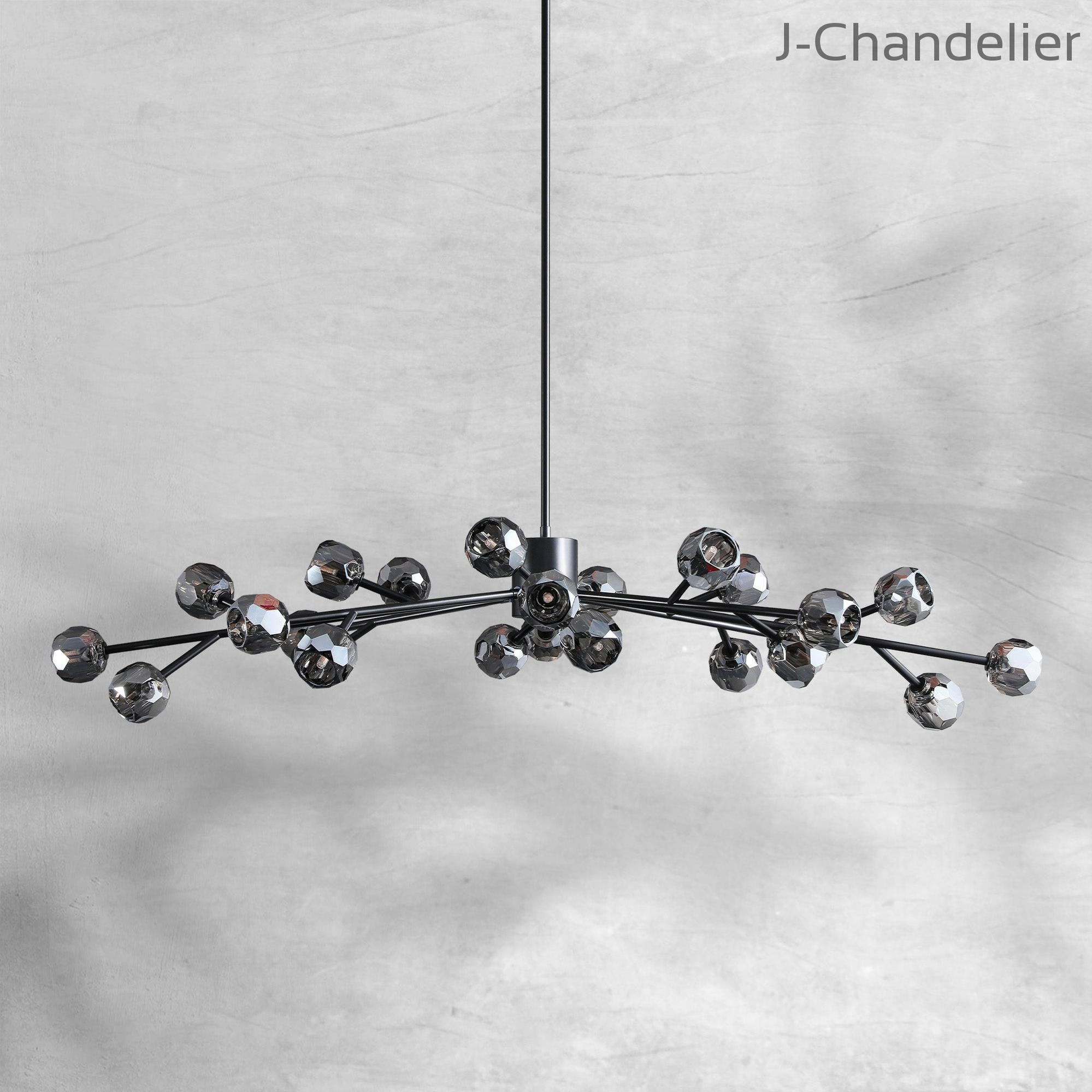 Bille De Crystal Round Chandelier 72"