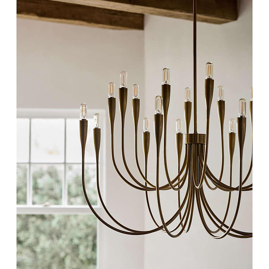 Liona Large Brass Candelabra Chandelier Light