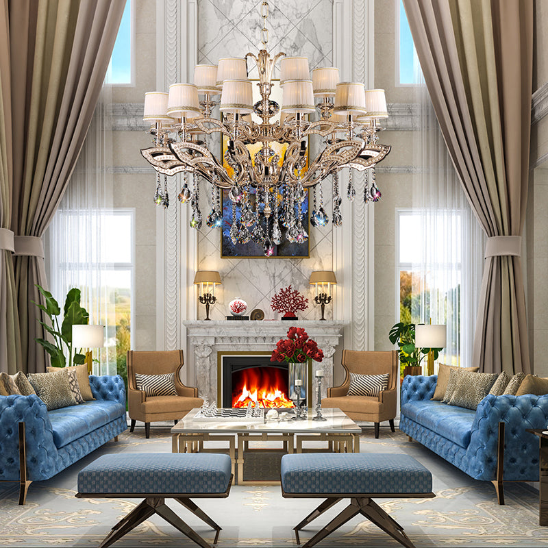 Maria Crystal Classic Chandelier 44" 18 Lights - Merlin Lamps
