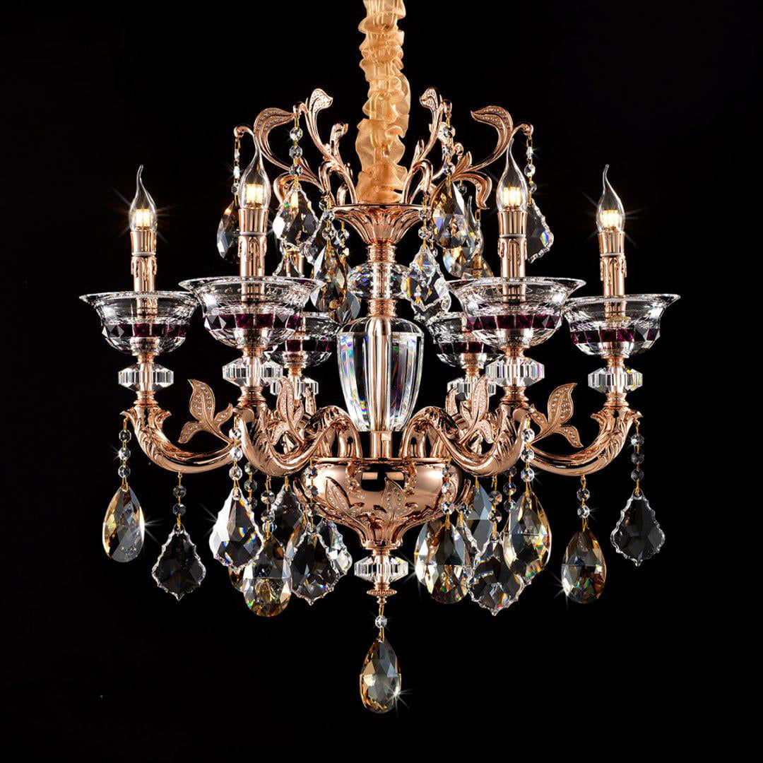 Maria Crystal Classic Chandelier 27" 6 Lights - Merlin Lamps